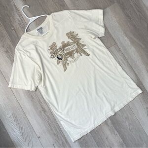 NBA Store Tshirt vintage y2k short sleeve mens Cream (medium) casual streetwear